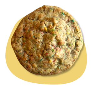 Fruity Pebbles White Chocolate Chip Cookie